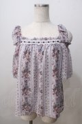 axes femme POETIQUE / 肩リボンオフショルブラウス M ラベンダー Y-25-07-03-040-AX-BL-SZ-ZY