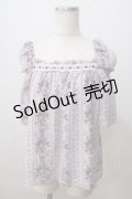 axes femme POETIQUE / 肩リボンオフショルブラウス M ラベンダー Y-25-07-03-040-AX-BL-SZ-ZY