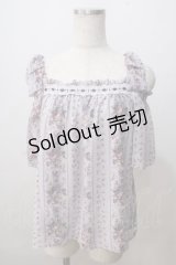 axes femme POETIQUE / 肩リボンオフショルブラウス M ラベンダー Y-25-07-03-040-AX-BL-SZ-ZY