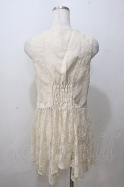画像2: axes femme / レース使いJQロングベスト M 生成り Y-25-07-03-043-AX-TO-SZ-ZY