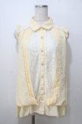 axes femme / ノースリーブレース配色ロングブラウス M 生成り Y-25-07-03-045-AX-BL-SZ-ZY