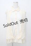 axes femme / ノースリーブレース配色ロングブラウス M 生成り Y-25-07-03-045-AX-BL-SZ-ZY
