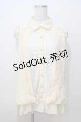 axes femme / ノースリーブレース配色ロングブラウス M 生成り Y-25-07-03-045-AX-BL-SZ-ZY