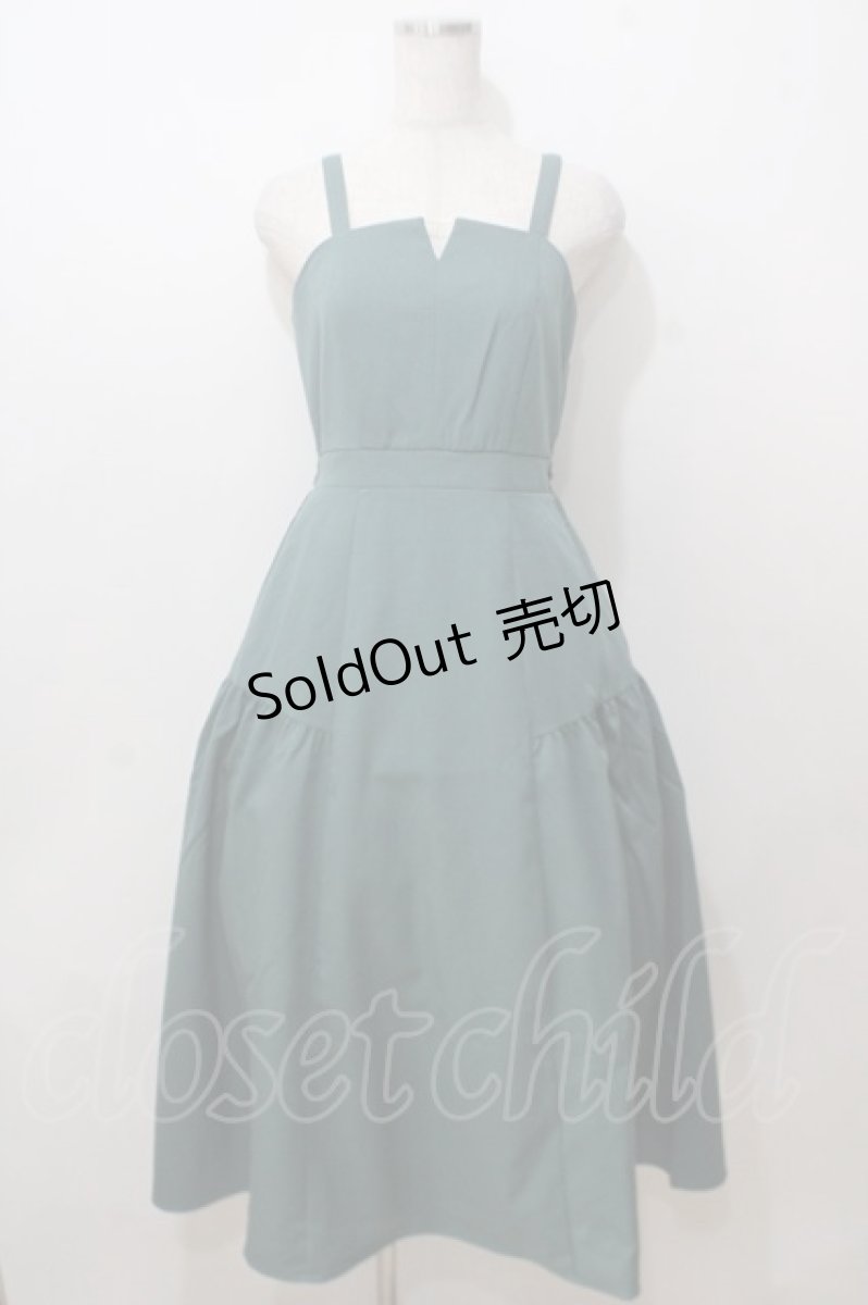 画像1: axes femme POETIQUE / バーアクセサリーキャミワンピース M グリーン Y-25-07-03-047-AX-OP-SZ-ZH (1)