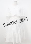 axes femme / 襟付きティアードワンピース  白 Y-25-07-06-044-AX-OP-SZ-ZY