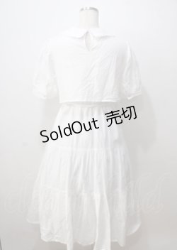 画像2: axes femme / 襟付きティアードワンピース  白 Y-25-07-06-044-AX-OP-SZ-ZY