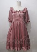 axes femme POETIQUE / メッセージリボンフリルワンピース  ピンク Y-25-07-06-048-AX-OP-SZ-ZY