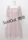 axes femme POETIQUE / メッセージリボンフリルワンピース  ピンク Y-25-07-06-048-AX-OP-SZ-ZY