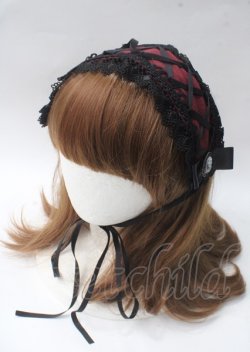 画像1: MIHO MATSUDA / HAT カメオモチーフヘッドドレス  黒 Y-25-07-06-009-GO-AC-AS-ZY