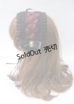 画像2: MIHO MATSUDA / HAT カメオモチーフヘッドドレス  黒 Y-25-07-06-009-GO-AC-AS-ZY
