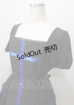 画像3: Moi-meme-Moitie / サイドギャザー十字架ワンピース 13号 黒×青 Y-25-07-06-059-MO-OP-SZ-ZY