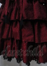 画像4: Vallee lys / Coquelicot Dress ミディアム丈 ジャガード  ワイン Y-25-07-06-060-GO-OP-SZ-ZS (4)