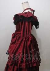画像5: Vallee lys / Coquelicot Dress ミディアム丈 ジャガード  ワイン Y-25-07-06-060-GO-OP-SZ-ZS (5)