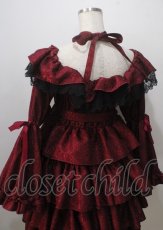 画像6: Vallee lys / Coquelicot Dress ミディアム丈 ジャガード  ワイン Y-25-07-06-060-GO-OP-SZ-ZS (6)