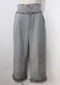 axes femme POETIQUE / ギンガムチェックフリルパンツ M 黒 Y-25-07-06-062-AX-PA-SZ-ZY