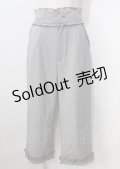 axes femme POETIQUE / ギンガムチェックフリルパンツ M 黒 Y-25-07-06-062-AX-PA-SZ-ZI