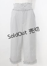 axes femme POETIQUE / ギンガムチェックフリルパンツ M 黒 Y-25-07-06-062-AX-PA-SZ-ZI
