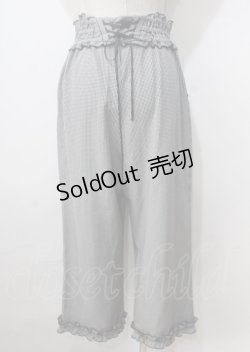 画像2: axes femme POETIQUE / ギンガムチェックフリルパンツ M 黒 Y-25-07-06-062-AX-PA-SZ-ZI