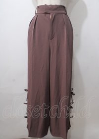 axes femme / サイドラインパンツ  モカ Y-25-07-06-069-AX-PA-SZ-ZY