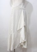 axes femme / ハイウエストフリルロングスカート  白 Y-25-07-06-070-AX-SK-SZ-ZY