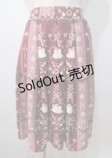 axes femme kawaii / お菓子柄スカート  ワイン Y-25-07-06-071-AX-SK-SZ-ZY