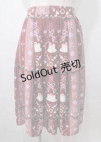 axes femme kawaii / お菓子柄スカート  ワイン Y-25-07-06-071-AX-SK-SZ-ZY