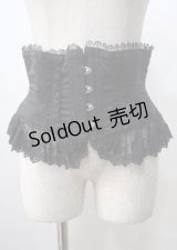 ATELIER PIERROT / フリルレースショートコルセット  黒 Y-25-07-06-073-EL-ZA-SZ-ZY