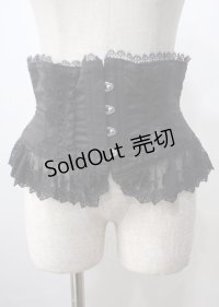 ATELIER PIERROT / フリルレースショートコルセット  黒 Y-25-07-06-073-EL-ZA-SZ-ZY