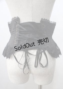 画像2: ATELIER PIERROT / フリルレースショートコルセット  黒 Y-25-07-06-073-EL-ZA-SZ-ZY