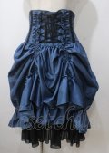 ATELIER PIERROT / バッスルコルセットスカート  青×黒 Y-25-07-06-074-EL-SK-SZ-ZY