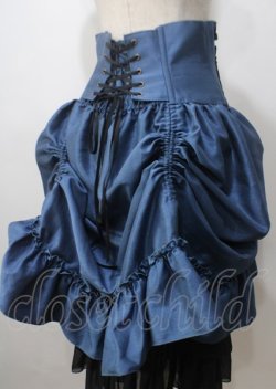 画像4: ATELIER PIERROT / バッスルコルセットスカート  青×黒 Y-25-07-06-074-EL-SK-SZ-ZY