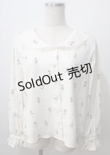 Ank Rouge / 薔薇柄ブラウス アイボリー Y-25-07-06-019-CA-OP-SZ-ZT372