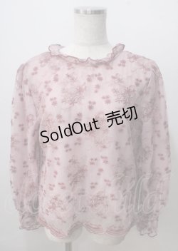 画像1: axes femme / 2wayチュール刺繍ブラウス  ピンク Y-25-07-06-023-AX-BL-SZ-ZY