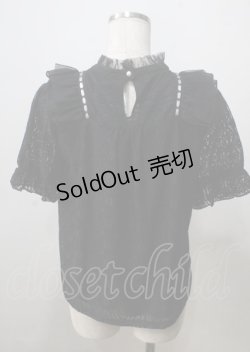 画像2: axes femme / レースリボン使いトップス  黒 Y-25-07-06-024-AX-TO-SZ-ZY