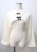 axes femme / チャイナ釦付ボレロ風ブラウス  生成り Y-25-07-06-028-AX-TO-SZ-ZY