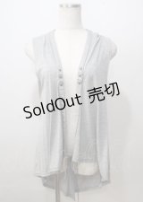 Ozz Croce / 後ろ編み上げジレ  グレー Y-25-07-06-029-OO-TO-SZ-ZY