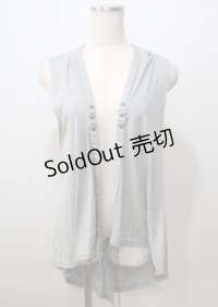 Ozz Croce / 後ろ編み上げジレ  グレー Y-25-07-06-029-OO-TO-SZ-ZY