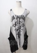 GHOST of HARLEM / プリントロングタンクトップ  グレー Y-25-07-06-031-GL-TO-SZ-ZY