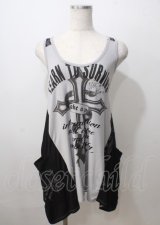 GHOST of HARLEM / プリントロングタンクトップ  グレー Y-25-07-06-031-GL-TO-SZ-ZY