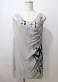 GHOST of HARLEM / シアー重ねタンクトップ  グレー Y-25-07-06-032-GL-TO-SZ-ZY