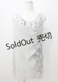 GHOST of HARLEM / シアー重ねタンクトップ  グレー Y-25-07-06-032-GL-TO-SZ-ZY