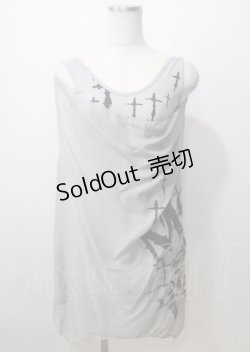 画像1: GHOST of HARLEM / シアー重ねタンクトップ  グレー Y-25-07-06-032-GL-TO-SZ-ZY