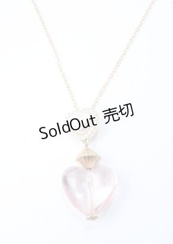 画像1: m petit by misako / AMハートネックレス  中桃 Y-25-07-06-004-LO-AC-SZ-ZY