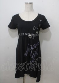 GHOST of HARLEM / ワッペン付きチュニ  黒 Y-25-07-06-034-GL-TO-SZ-ZY