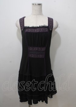 画像1: OZZ ANGELO / 刺繍入りチュニ  黒 Y-25-07-06-037-OO-OP-SZ-ZY