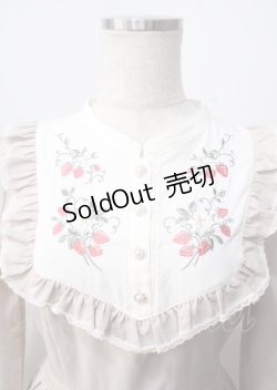 画像3: axes femme POETIQUE / ブロッキングベリー刺繍ワンピース  ベージュ Y-25-07-06-041-AX-OP-SZ-ZI