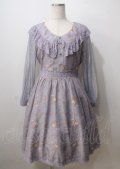 axes femme POETIQUE / ローズブーケ切替ワンピース  ラベンダー Y-25-07-06-042-AX-OP-SZ-ZY