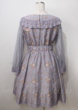 画像2: axes femme POETIQUE / ローズブーケ切替ワンピース  ラベンダー Y-25-07-06-042-AX-OP-SZ-ZY
