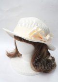 m petit by misako / AMPLリボンカンカン帽  オフ Y-25-07-08-063-LO-AC-AS-ZT0711Y