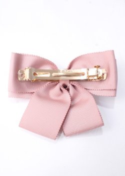 画像2: Maison de FLEUR / ビジューグログランリボンバレッタ F ピンクベージュ Y-25-07-08-007-LO-ZA-SZ-ZY